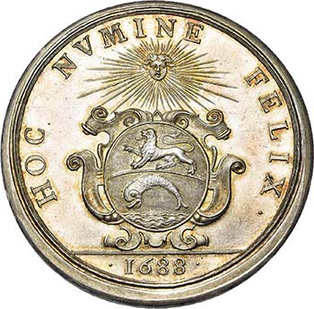 FRANCE, AR médaille, 1688, J. ... 