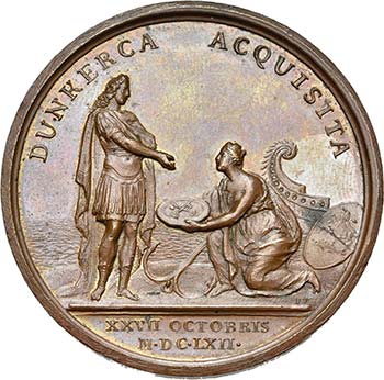FRANCE, AE médaille, 1662, ... 