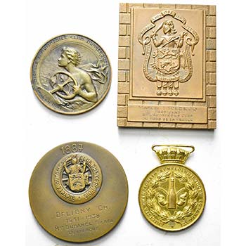 FRANCE, lot de 4 médailles: 1936, ... 
