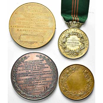 FRANCE, lot de 4 médailles: 1874, ... 