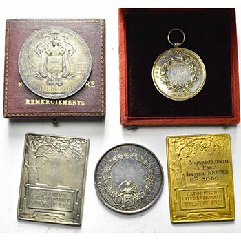 FRANCE, lot de 5 médailles: 1853, ... 