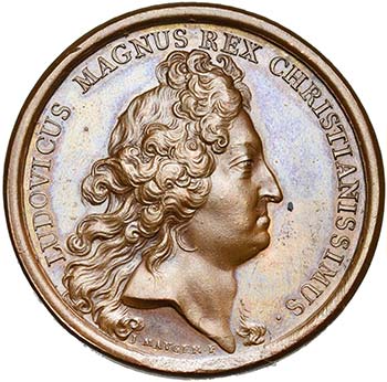 FRANCE, AE médaille, 1681, ... 