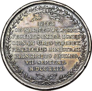 FRANCE, AR médaille, 1729, ... 