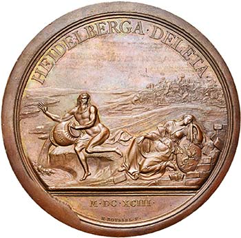 FRANCE, AE médaille, 1693, H. ... 