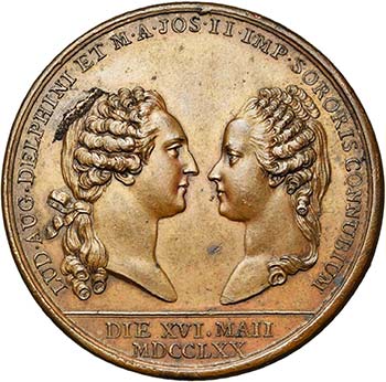 FRANCE, AE médaille, 1770, ... 