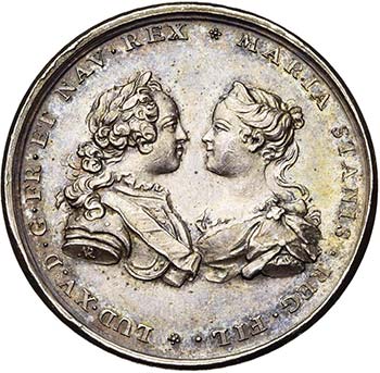 FRANCE, AR médaille, 1725, N. ... 