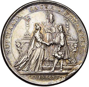 FRANCE, AR médaille, 1725, N. ... 