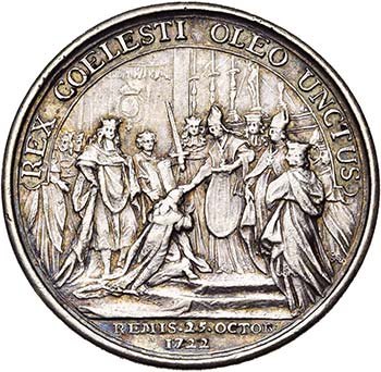 FRANCE, AE médaille, 1722, J.C. ... 