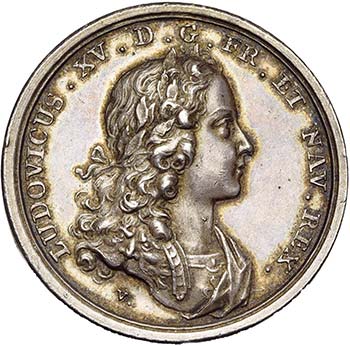 FRANCE, AR médaille, 1725, G.W. ... 