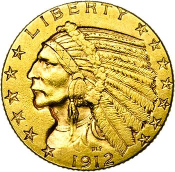 ETATS-UNIS, AV 5 dollars, 1912. ... 