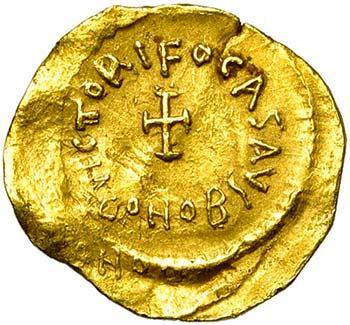 Phocas (602-610), AV tremissis, ... 