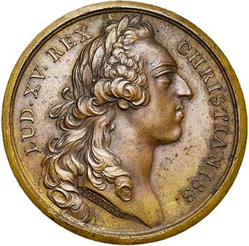 FRANCE, AE médaille, 1757, ... 