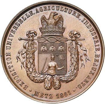 FRANCE, AE médaille, 1861, ... 