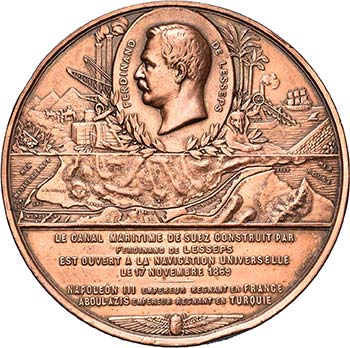 EGYPTE, Cu médaille, 1869, ... 