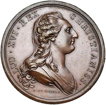 FRANCE, AE médaille, 1777, ... 