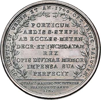 FRANCE, AE médaille, 1764, ... 