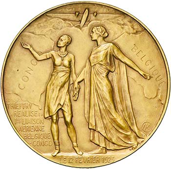 CONGO BELGE, AE médaille, 1925 ... 