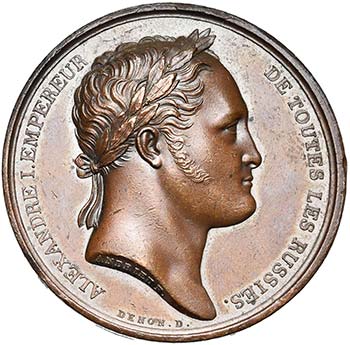 RUSSIE, AE médaille, 1814, ... 