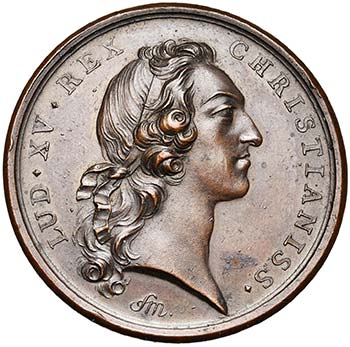 FRANCE, AE médaille, 1745, ... 