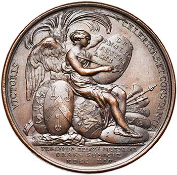 FRANCE, AE médaille, 1745, ... 