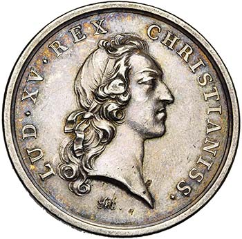 FRANCE, AE médaille, 1747, ... 