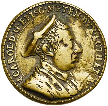 FRANCE, AE médaille, 1585, non ... 
