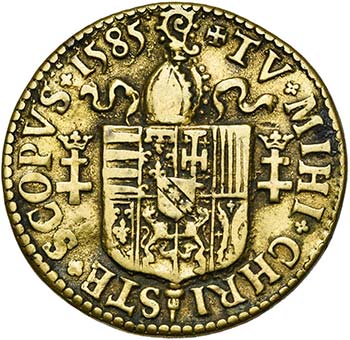 FRANCE, AE médaille, 1585, non ... 