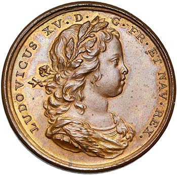 FRANCE, AE médaille, 1717, ... 