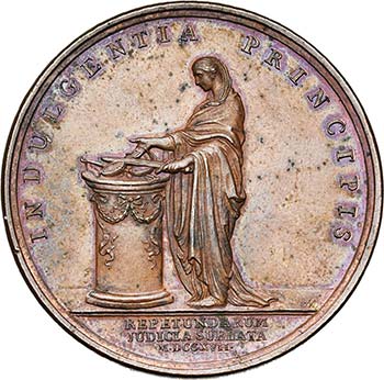 FRANCE, AE médaille, 1717, ... 