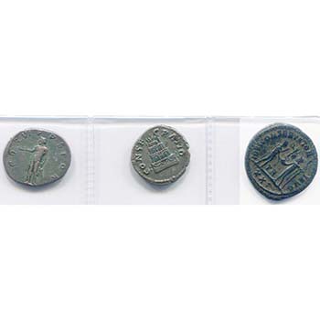 lot de 3 p.: Trajan, denier, R/ ... 