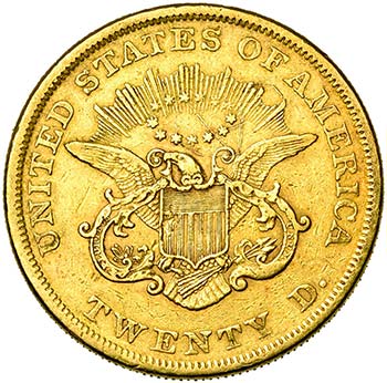 ETATS-UNIS, AV 20 dollars, 1852. ... 