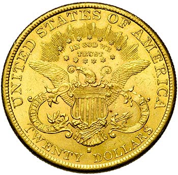 ETATS-UNIS, AV 20 dollars, 1891S. ... 