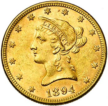 ETATS-UNIS, AV 10 dollars, 1894. ... 