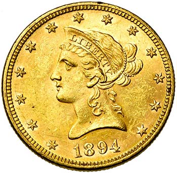 ETATS-UNIS, AV 10 dollars, 1894. ... 