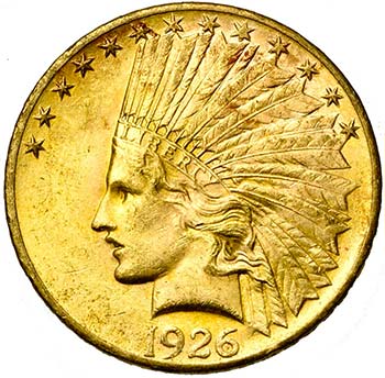 ETATS-UNIS, AV 10 dollars, 1926. ... 