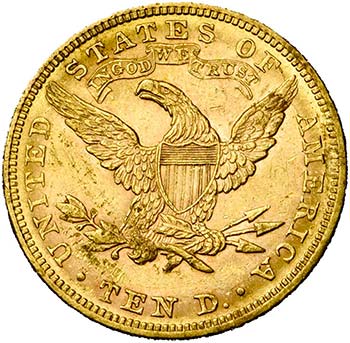 ETATS-UNIS, AV 10 dollars, 1882. ... 