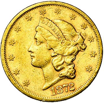 ETATS-UNIS, AV 20 dollars, 1872S. ... 