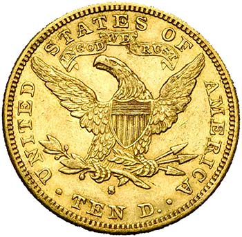 ETATS-UNIS, AV 10 dollars, 1892S. ... 