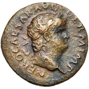 NERON (54-68), AE as, 65, Rome. D/ ... 