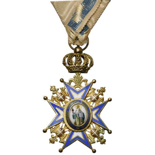 SERBIE, Ordre de Saint-Sava, croix ... 