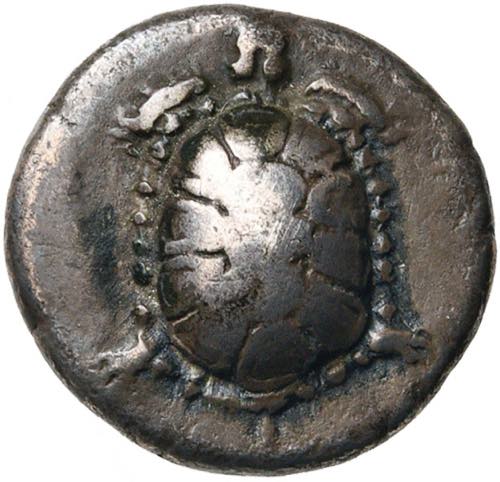 EGINE, AR drachme, vers 350-338 ... 