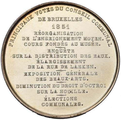 BELGIQUE, AR médaille, 1851, J. ... 