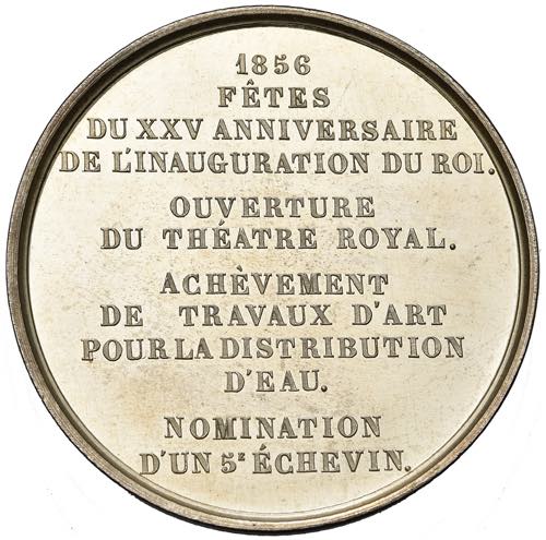 BELGIQUE, AR médaille, 1856, J. ... 