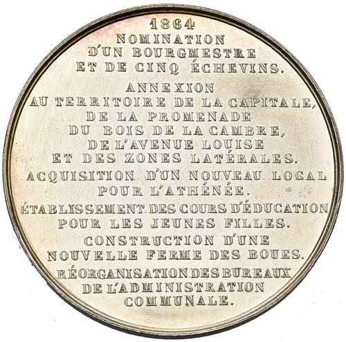 BELGIQUE, AR médaille, 1864, J. ... 