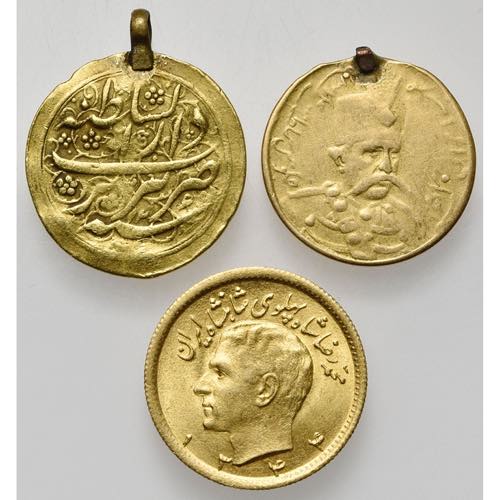 IRAN, lot of 3 gold coins: toman ... 