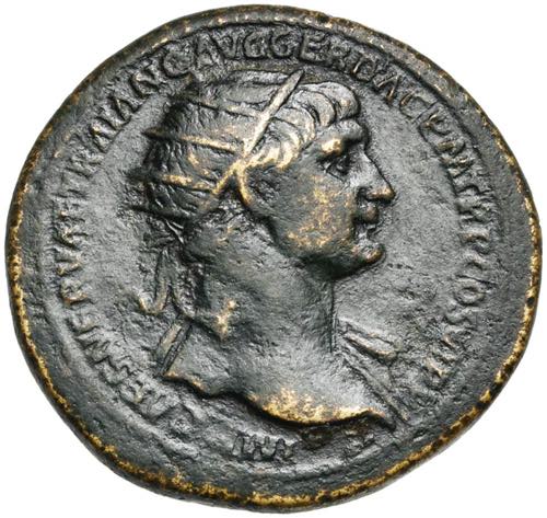 TRAJAN (98-117), AE dupondius, ... 