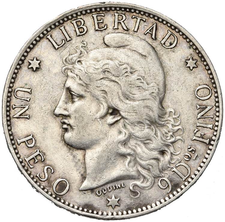 ARGENTINE, AR peso, 1882. K.M. 29. ... 