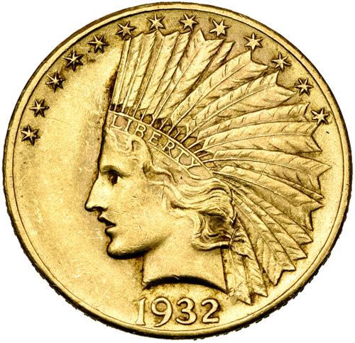 ETATS-UNIS, AV 10 dollars, 1932. ... 