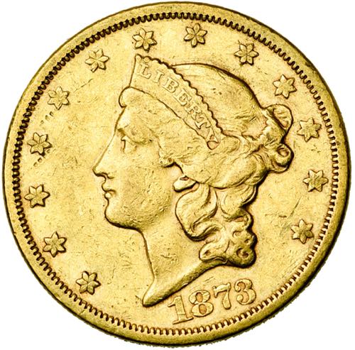 ETATS-UNIS, AV 20 dollars, 1873 S. ... 