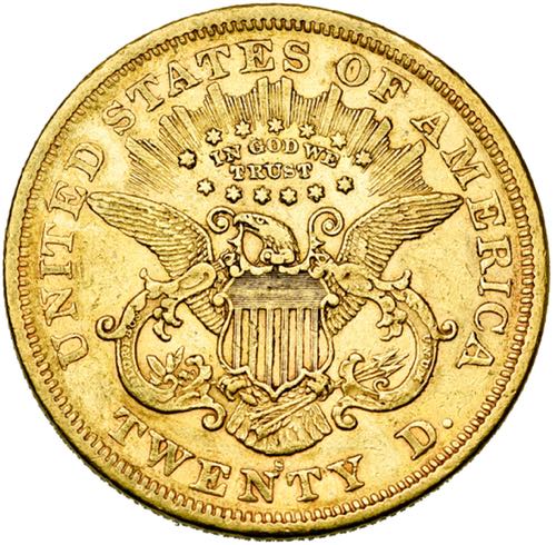 ETATS-UNIS, AV 20 dollars, 1873 S. ... 